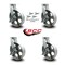 Service Caster 10'' Heavy Duty Semi Steel Cast Iron Caster Set with Brake and Swivel Lock, 4PK CRAN-SCC-KP92S1030-SSR-SLB-BSL-4 - alternate 4